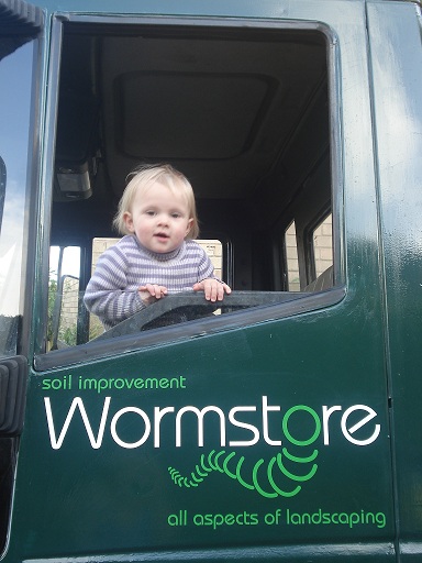 Grace in the Wormstore truck
